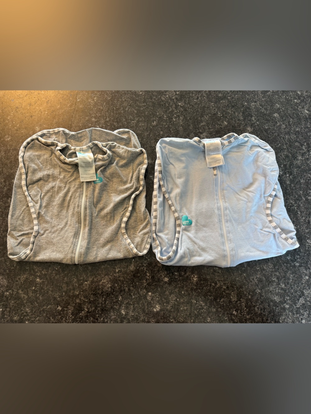 Love to Dream Kids Sleep Swaddle - Gray and Light Blue